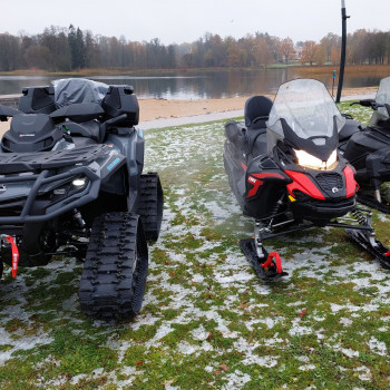 Zivju fonda projekta ietvaros iegādāts sniega motocikls