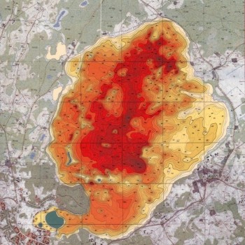 Alūksnes ezera detālā dziļumu karte